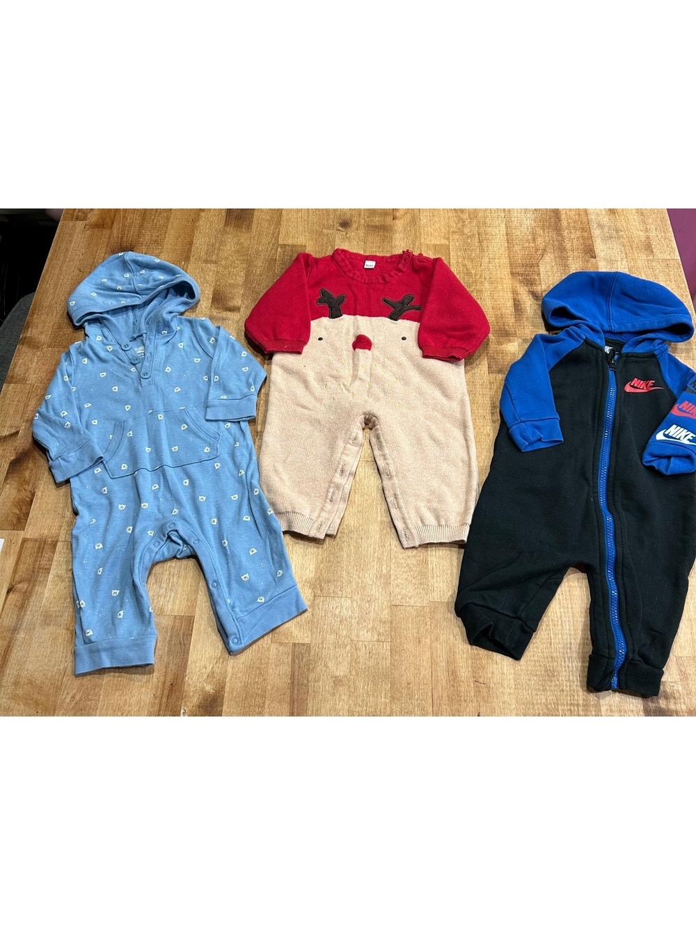 Baby pants romper footies Bundle - Old Navy, Nike, and Holiday Reindeer Designs